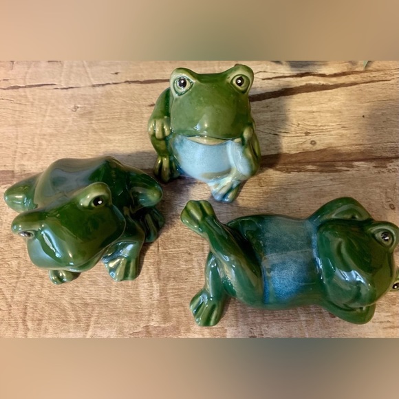 🐸 3 CERAMIC GNOME FIGURINES 🐸 - Picture 5 of 5